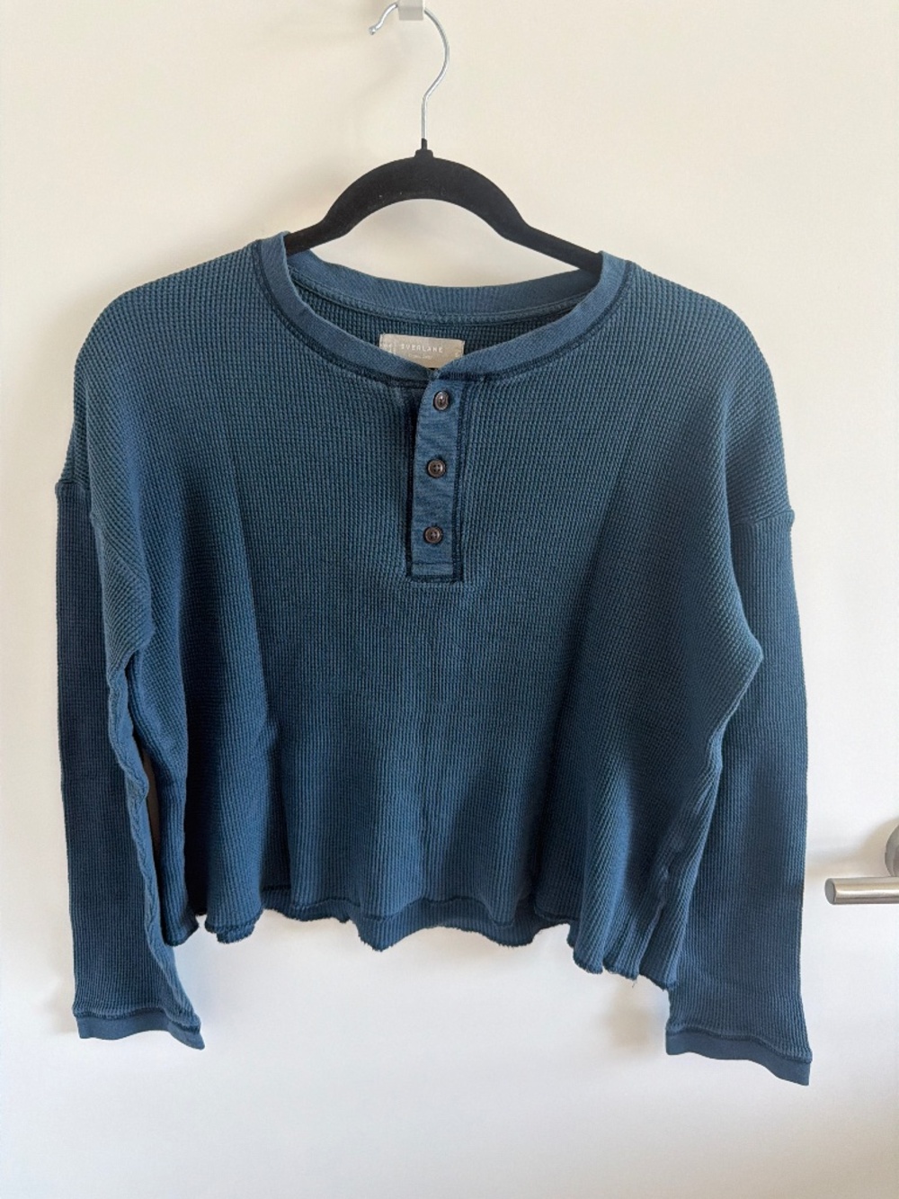 Everlane Blue Organic Cotton Henley Size S